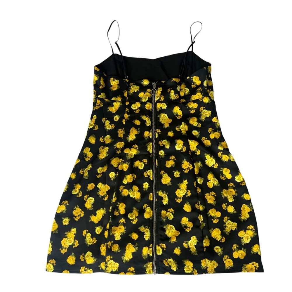 For Love & Lemons Marigold Lyla Dress Black and Yellow Floral Print - Picture 7 of 12